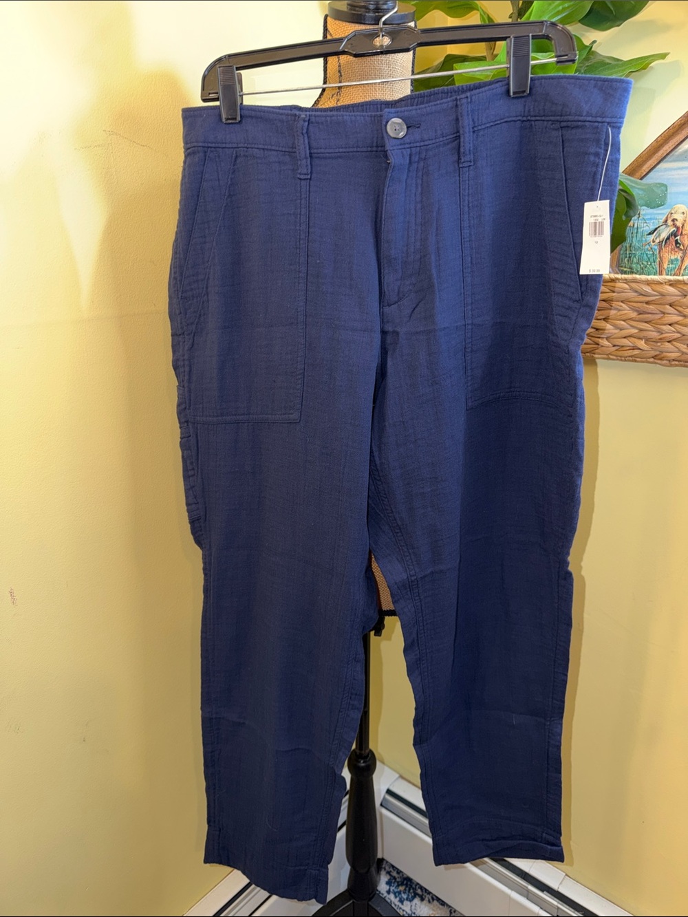 Old Navy Women's Straight-Leg Navy Pull-On Pants